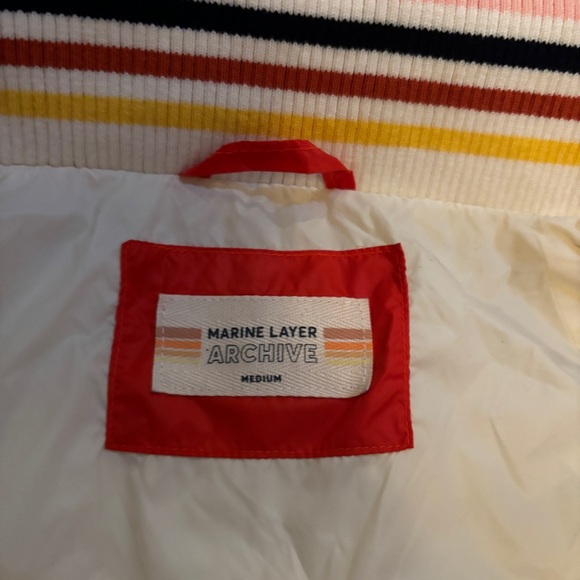 Marine Layer EUC Archive Apres Sunset Puffer - Medium / Navy Sun coat jacket - Picture 3 of 16